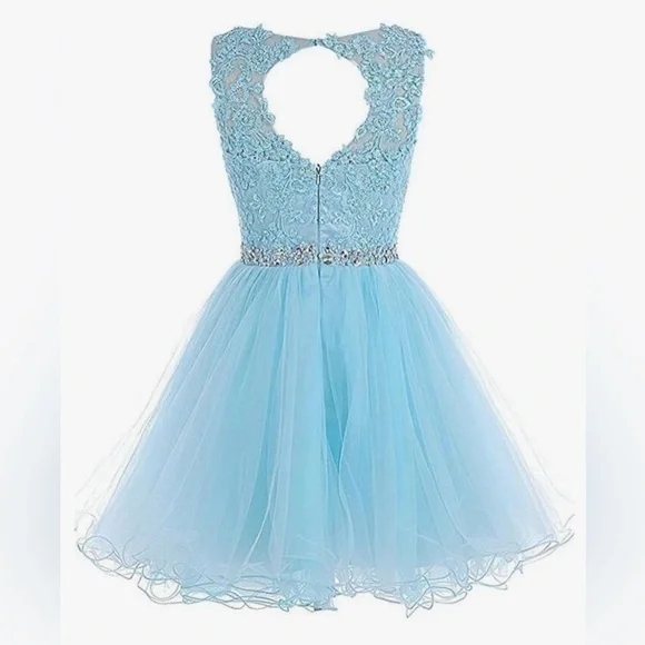 New Appliques Prom Dresses Short Tulle Homecoming Party Cocktail Gowns - Picture 2 of 14